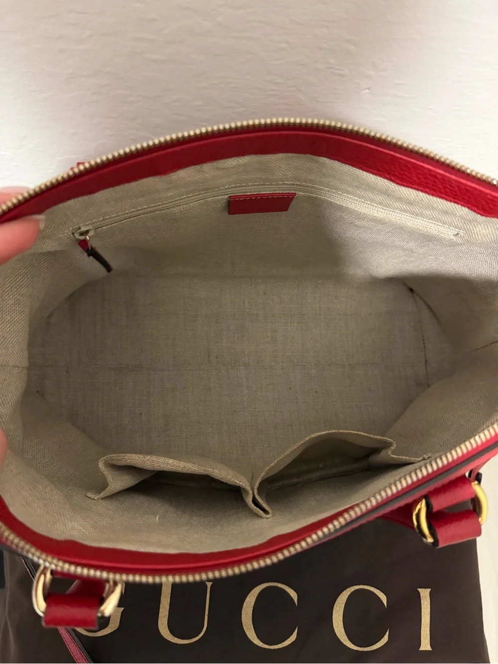 Gucci Red Calfskin Satchel